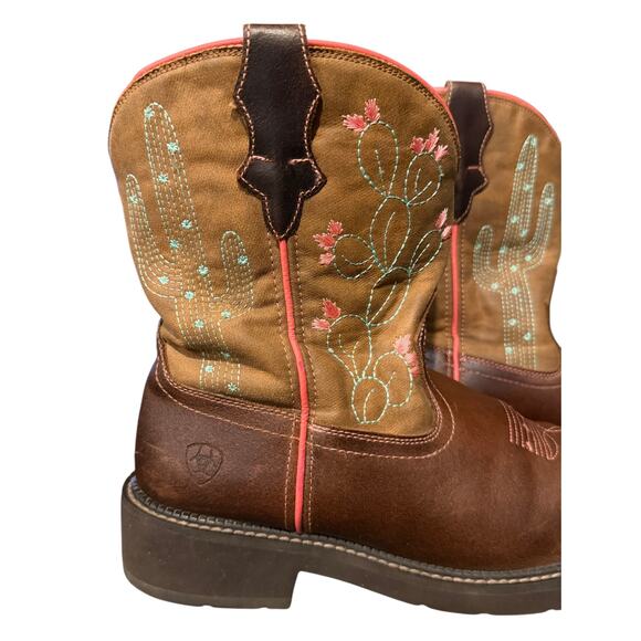 Ariat Fatbaby Heritage Cactus Boots Women’s 8 Cowgirl Western Workwear Rodeo - Picture 2 of 14